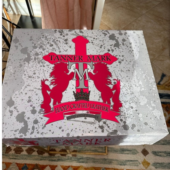 Tanner Mark NWB Womens SZ 9 Turquoise Zigzag Western Cowboy Boots Square Toe - Picture 6 of 12